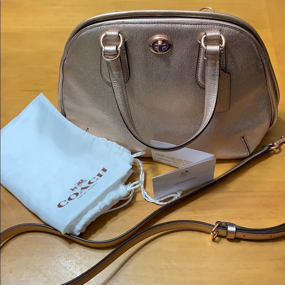 Coach Metallic Rose Gold Handbag